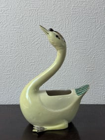 Chinese Sancai Glazed Porcelain Duck Formed Censer