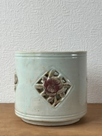 Korean Antique Rare Porcelain Reticulate Brush Pot