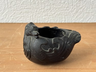 Chinese Bronze Scholar Water Pot in Duck Form