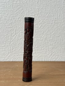 Chinese Carved Bamboo Incense Holder