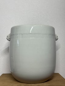 Chinese Blanc de Chine Porcelain Vase with Foolion Head