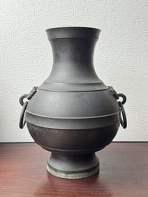 Chinese Bronze Vase with Titao Mask Handle, 18th/19th Century