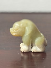 Chinese Celadon Jade Beast