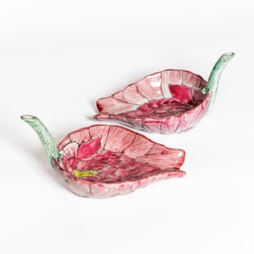 Pair of Chinese Porcelain Lotus Cups, Guangxu Mark