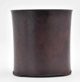 Chinese Huanghuali Carved Brushpot, Qing Dynasty