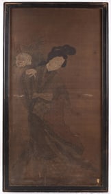 After Qiu Ying (1494-1552) - Chinese Painting of Beauty