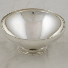 An English Birmingham sterling stopper and Tiffany sterling bowl