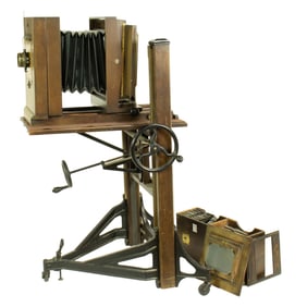 An American large floor model rolling portrait series camera by the Ansco Corp. Binghamton NY