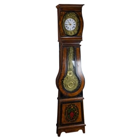 A large Victorian walnut regulator wall clock circa 1870
