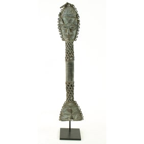 An Ogboni bronze scepter