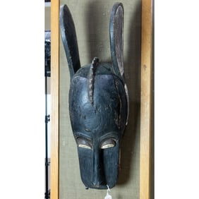 A Baule polychrome mask with large ears
