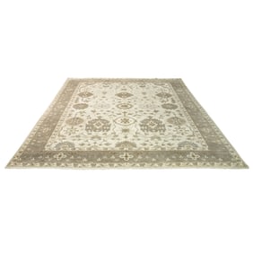 A contemporary hand made 100% silk carpet
