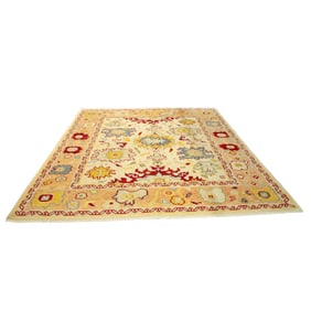 A Oushak hand made 100% wool carpet