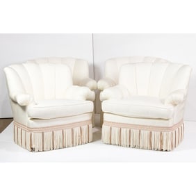 A set of four club chairs, Senator Feinstein Estate