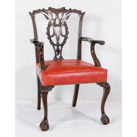 A Chippendale style armchair, Senator Feinstein Estate