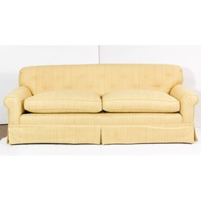 A custom upholstered two seat sofa, Senator Feinstein Estate
