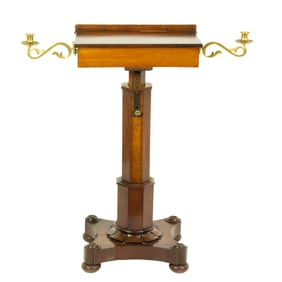 An English Regency mahogany music stand, Senator Feinstein Estate