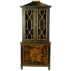 An Italian Chinoiserie decorated display cabinet, Senator Feinstein Estate