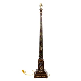 A Chelsea House paint decorated floor lamp, Senator Feinstein Estate