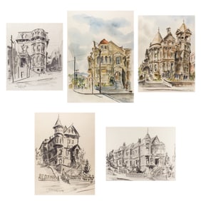 Watercolors, Betty Guy, Senator Feinstein Estate