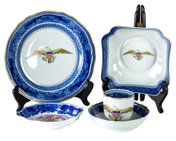A Vista Allegra for Mottahedeh Diplomatic Eagle porcelain, Senator Feinstein Estate