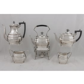 An English Sheffield silverplate tea and coffee service, Senator Feinstein Estate