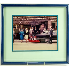 An inscribed photograph of Queen Elizabeth II and Senator Dianne Feinstein