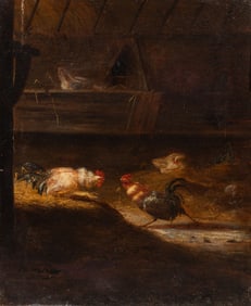 Painting, Charles Emile Jacque