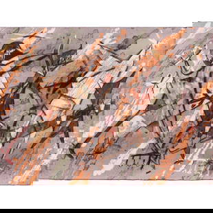 Work on paper, Alejandro Santiago: Alejandro Santiago (Mexican, 1964-2013), Untitled, 1994, watercolor and mixed media on paper, signed and dated lower right, sheet (unframed): 22.25"h x 29.75"w