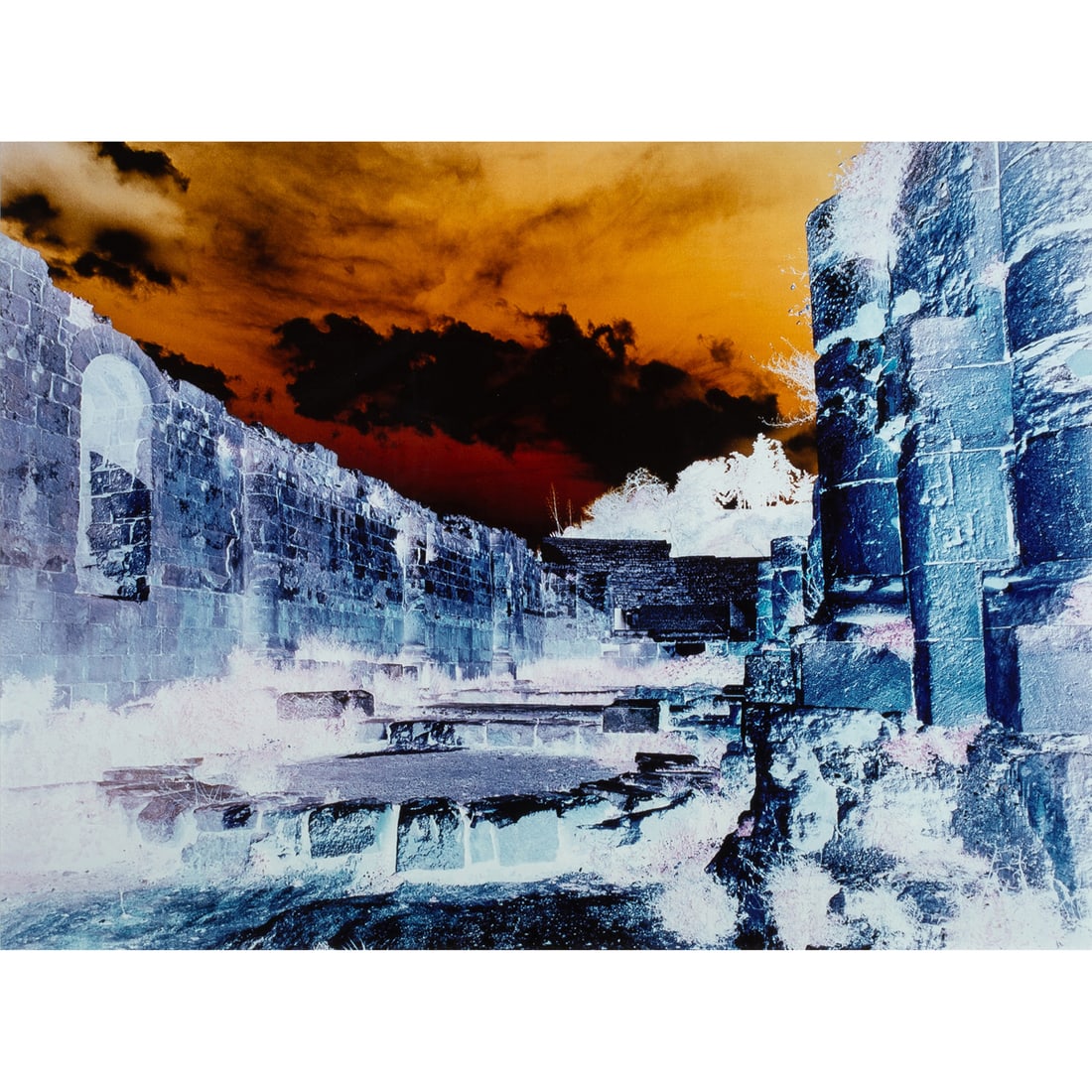 Photograph, Barbara Kasten: Barbara Kasten (American, b. 1936), "Roman Amphitheatre, Medieval Church, Taragona, Spain" from "Metamorphoses: An Iris-Print Portfolio," 1992, inkjet print, pencil signed, titled, and dated verso, ed