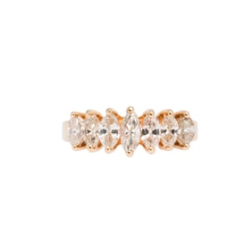A diamond and 14k gold ring