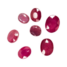 Unmounted rubies