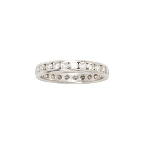 A diamond and platinum eternity band