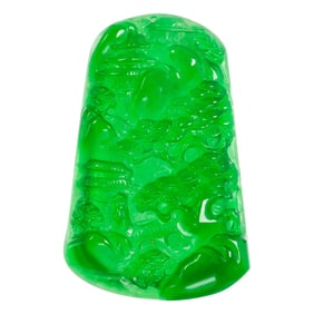 A carved jade pendant