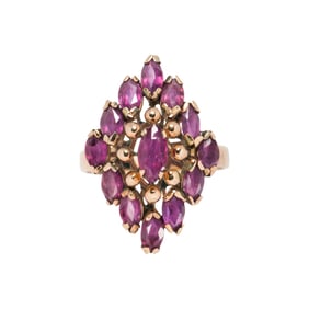 A ruby and 18k gold ring