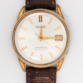A Seiko "Seikomatic" watch with Omega band