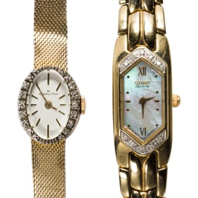 Two stainless steel ladies wristwatches