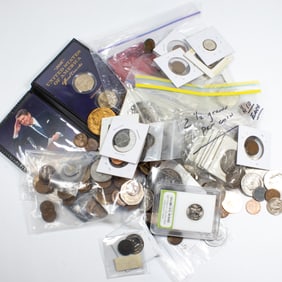 A large group of US coins