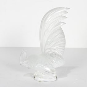A Lalique glass rooster: Coq Nain