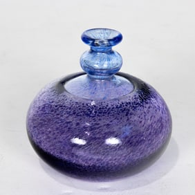 A Bertil Vallien for Kosta Boda amethyst glass vase