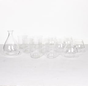 A suite of Elsa Peretti for Tiffany glassware