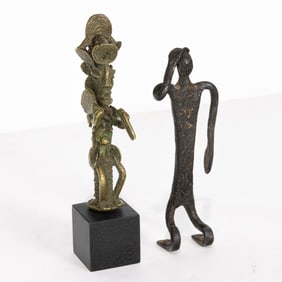 Two West African bronze sculptures