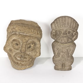 Two stone carvings