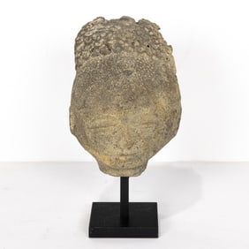 An Akan terracotta memorial head