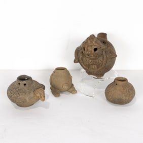 A group of four Pre-Columbian pottery small vessels