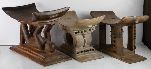 Three Ashanti stools