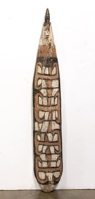 A large Asmat polychrome wood platter