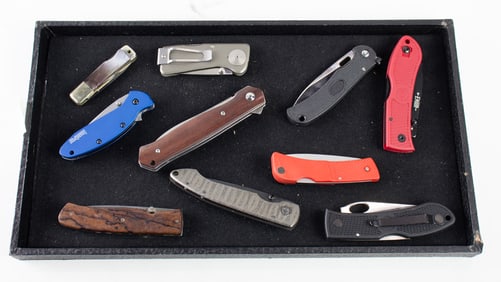 Ten contemporary outdoor, utility and sporting knives