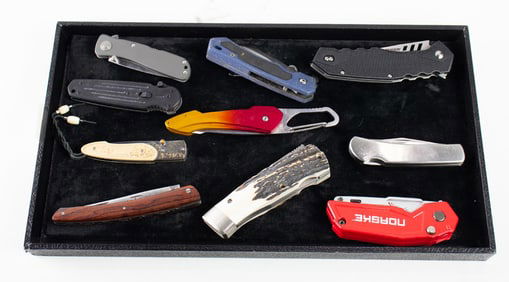Ten contemporary outdoor, utility and sporting knives