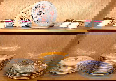 An assembled group of European porcelain plates